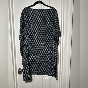 Black and White Skull Patterned Kaftan